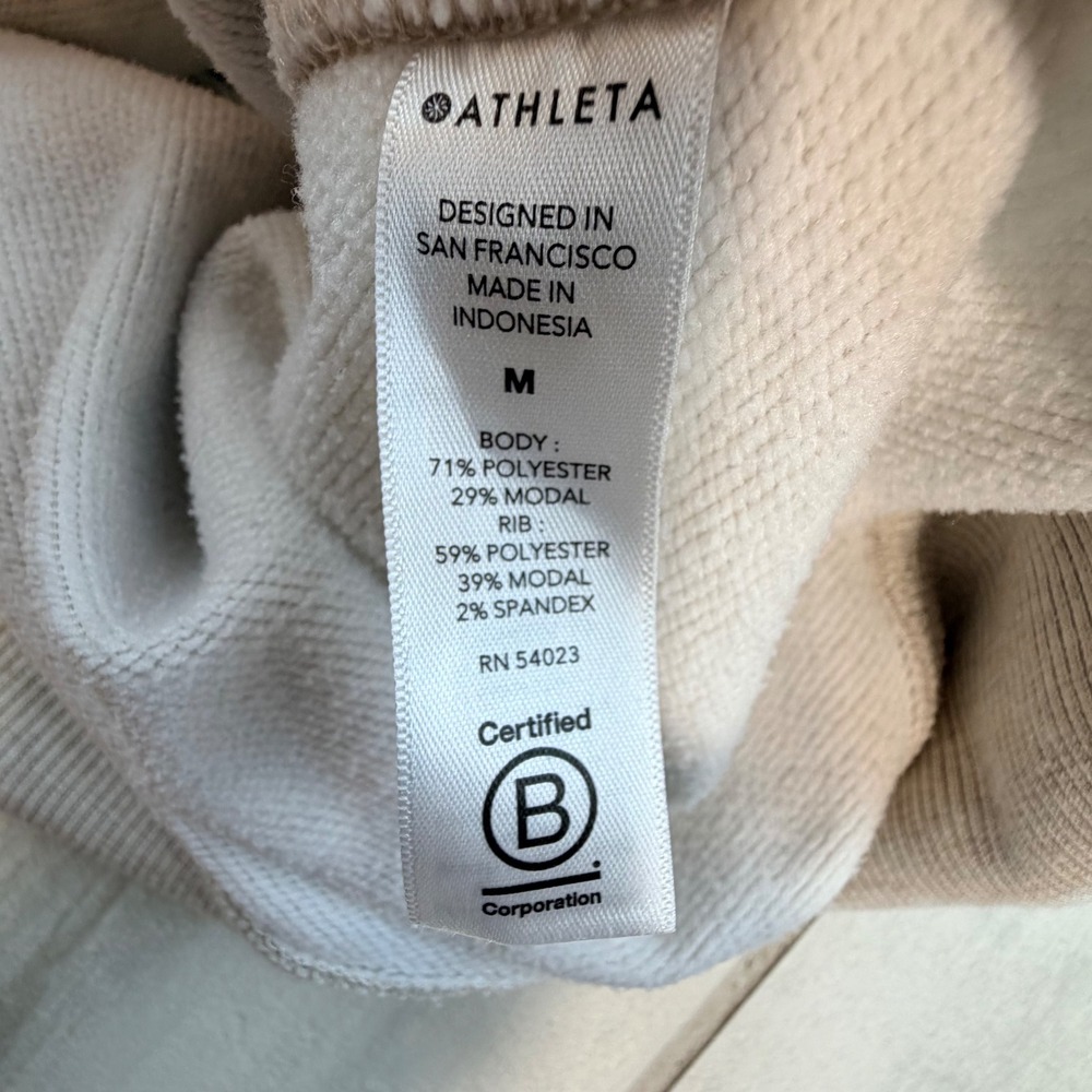 Athleta Purist Hoodie Tunic Oatmeal Heather Gray 599866-03 Womens Medium - Picture 5 of 8